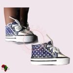 Blue polka dot converse