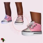 Pink polka dot converse