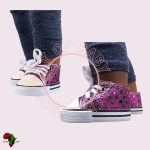 Purple glitter converse