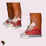 Red glitter converse